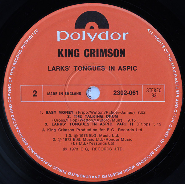 King Crimson – Larks' Tongues In Aspic - obrazek 5