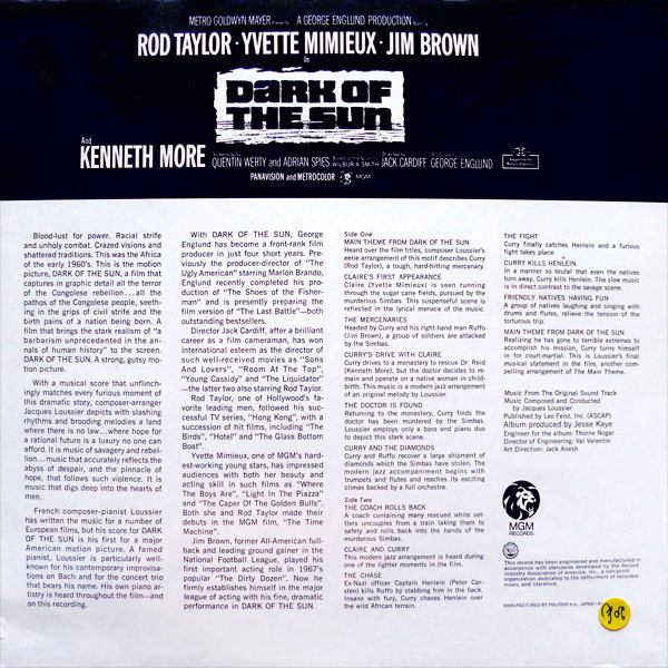 Jacques Loussier – Dark Of The Sun (Music From The Original Soundtrack) - obrazek 2