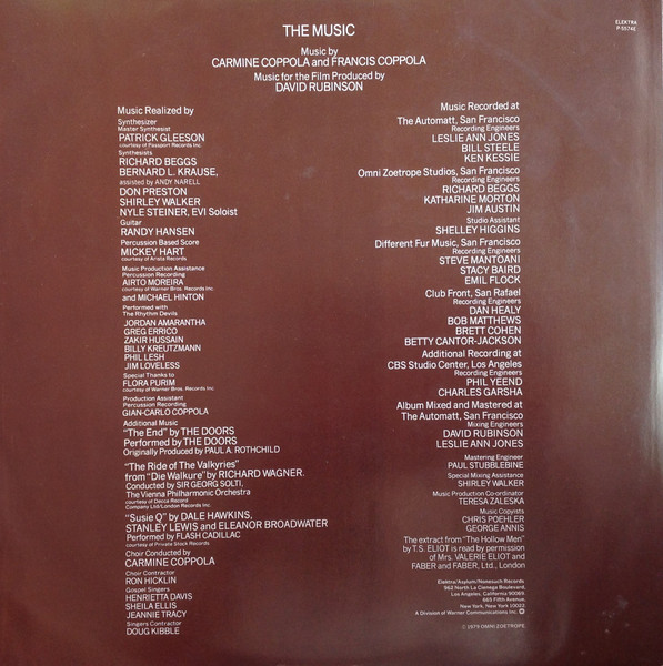 Carmine Coppola & Francis Coppola – Apocalypse Now winyl | japońskie wydanie LP - obrazek 10