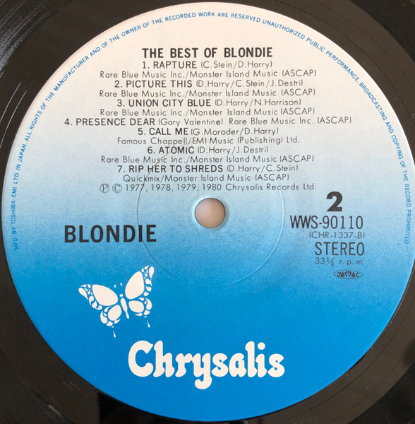 Blondie – The Best Of Blondie winyl | japońskie wydanie LP - obrazek 3