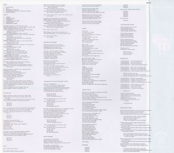Peter Gabriel – Peter Gabriel winyl | Japan Press LP - obrazek 4