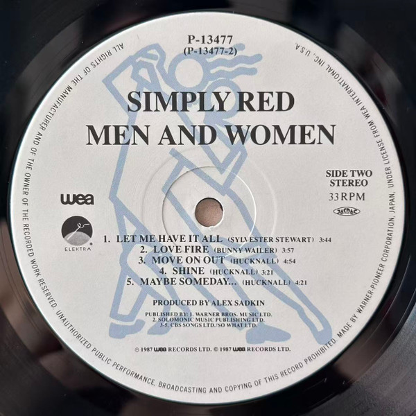 Simply Red – Men And Women winyl | Japan Press LP - obrazek 2