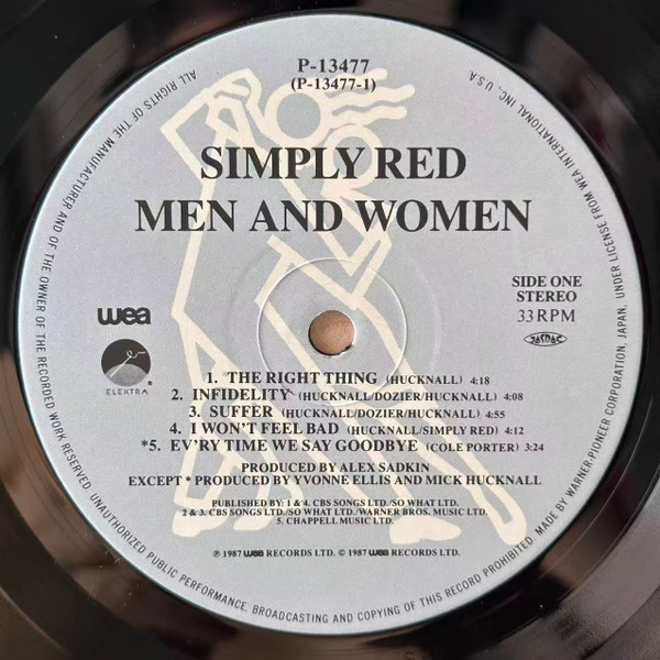 Simply Red – Men And Women winyl | Japan Press LP - obrazek 4