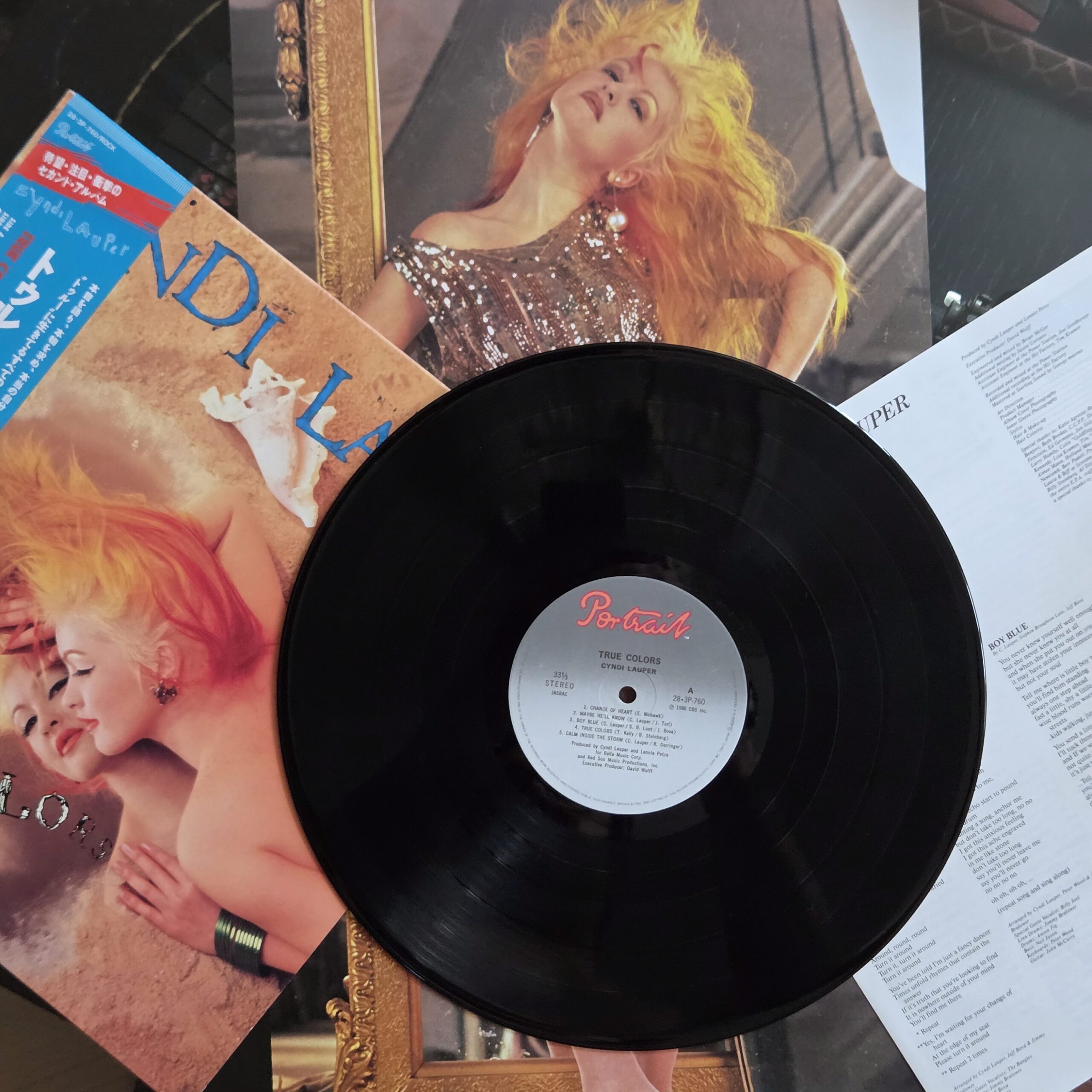 Cyndi Lauper – True Colors Japan Press LP 28·3P-760 - obrazek 3
