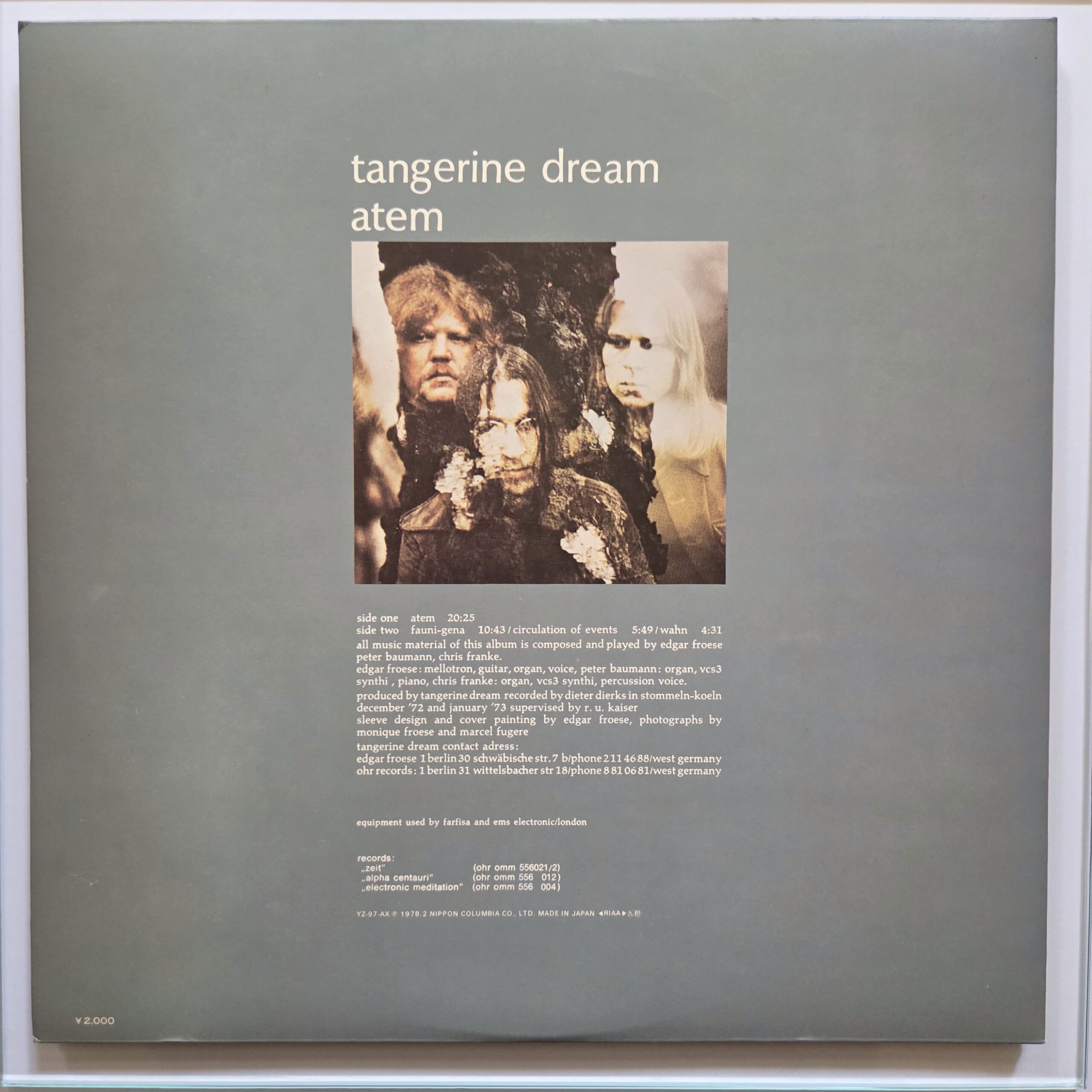 Tangerine Dream – Atem Japan Press - obrazek 2